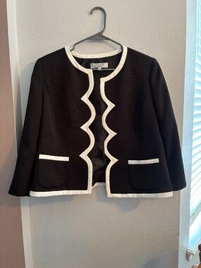 Black and white blazer